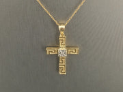 14K Gold Diamond Cross Pendant, alternate view 4