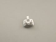 14K White Gold Diamond Purse Locket Pendant, alternate view 7