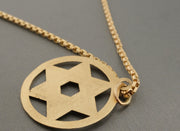14K Gold Jewish David Star Pendant, alternate view 5