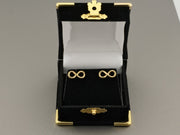 18K Gold Infinity Stud Earrings, alternate view 6