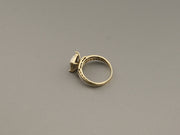 14K Gold Diamond Square Wedding Ring, alternate view 3