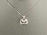 14K White Gold Diamond Purse Locket Pendant