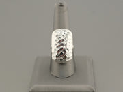 Sterling Silver Hammered Style Oversize Ring