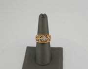 14K Gold Diamonds Floral Ring
