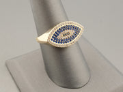14K Gold CZ Eye Ring, alternate view 5