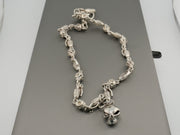 Sterling Silver Skull Necklace Waist Belt Chain
