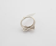 925 Silver with Diamonds Bow Ring, alternate view 6