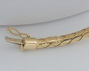 14K Gold Snake Bangle Bracelet, alternate view 2