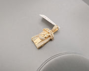 14K Gold Diamonds Jesus Pendant, alternate view 5