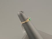 14K Gold Emerald Diamonds Ring, alternate view 2