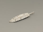 Aileyan Sterling Silver Feather Pendant, alternate view 2
