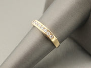 14K Gold CZ Wedding Band Ring, alternate view 2