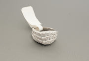 14K White Gold Wavy 2 Row Diamond Ring, alternate view 3