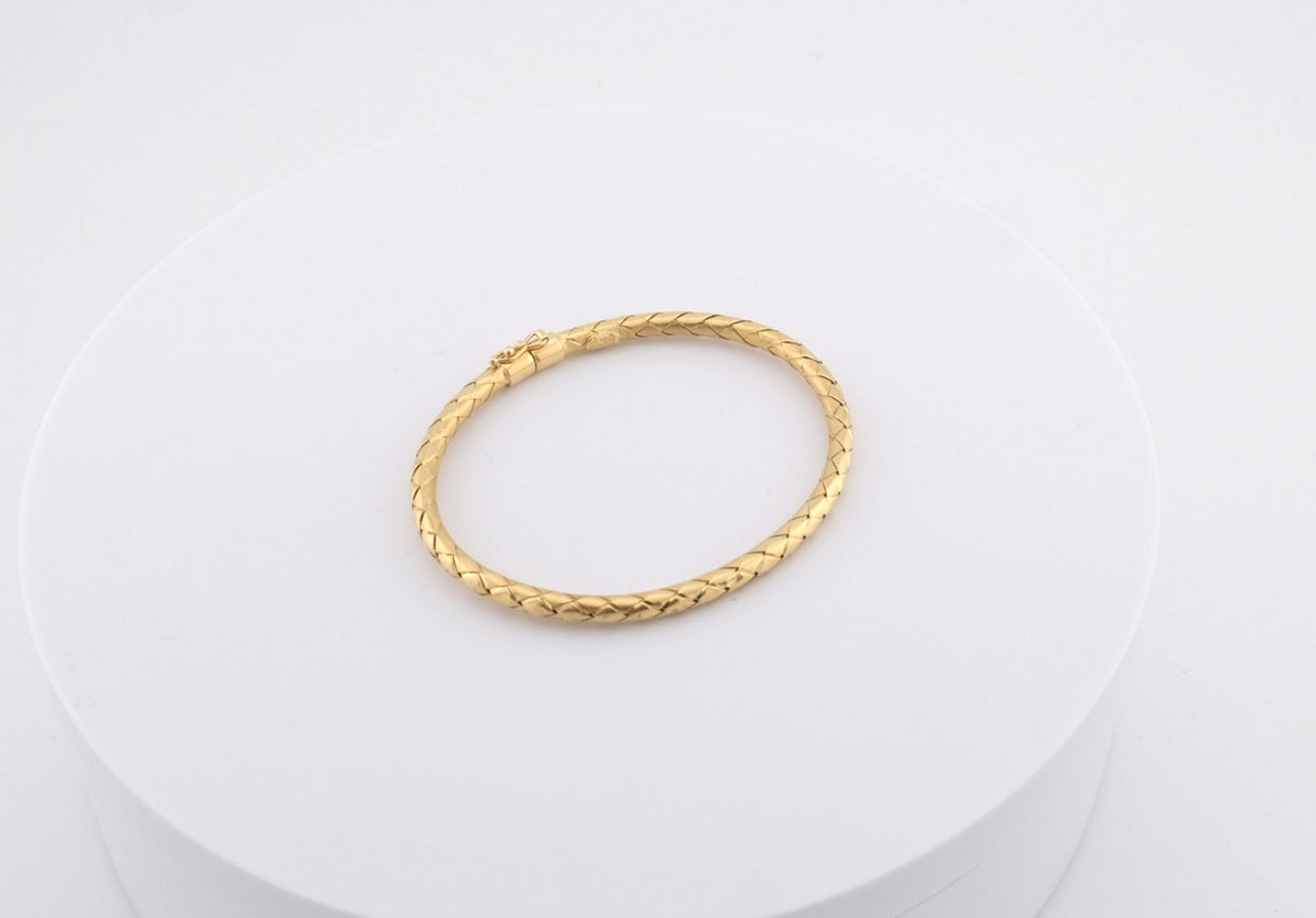 14K Gold Snake Bangle Bracelet