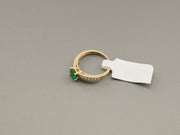 14K Gold Emerald CZ Ring, alternate view 3