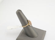 18K Yellow Rose Gold CZ Paisley Drop Ring, alternate view 3