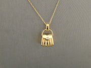 18K Gold Diamond Purse Pendant, alternate view 2