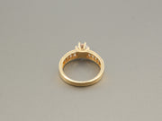 18K Gold CZ Wedding Ring, alternate view 3