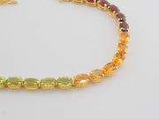 14K Gold Multicolor Gemstones Rainbow Tennis Bracelet, alternate view 8