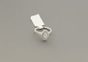 14K White Gold Marquise Diamond Ring, alternate view 8