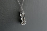 14K White Gold Diamond Pendant Necklace, alternate view 5