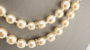 Miriam Haskell Baroque Niki Glass Pearl 2 Strand Crystal Necklace, alternate view 2