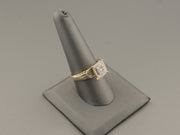 14K Gold Diamond Square Wedding Ring, alternate view 5