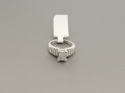14K White Gold Rectangular Diamond Ring, alternate view 6