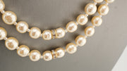 Miriam Haskell Baroque Niki Glass Pearl 2 Strand Crystal Necklace, alternate view 3