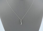 14K White Gold Diamond Pendant Necklace, alternate view 2