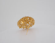 Antique 10K Gold Brooch Pendant with Seed Pearls, alternate view 4