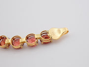 14K Gold Red Gemstones Gold Bracelet, alternate view 3
