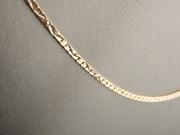 14K Gold Zigzag Two-Tone Chain, alternate view 2
