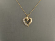 14K Gold Lab Diamonds Heart Pendant