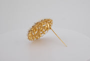 Antique 10K Gold Brooch Pendant with Seed Pearls, alternate view 5