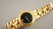Movado Museum Women Gold Steel Black Dial Watch Swiss, alternate view 2