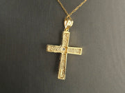 14K Gold Diamond Cross Pendant, alternate view 3