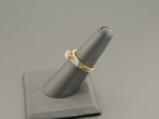 18K Gold CZ Wedding Ring, alternate view 2