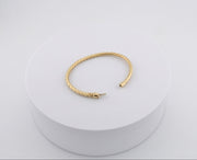 14K Gold Snake Bangle Bracelet, alternate view 4