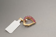 14K Gold Diamond and Rubies Heart Pendant, alternate view 7
