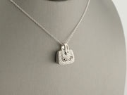 14K White Gold Diamond Purse Locket Pendant, alternate view 6