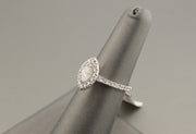 14K White Gold Marquise Diamond Ring, alternate view 2