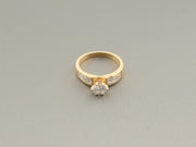 18K Gold CZ Wedding Ring, alternate view 5