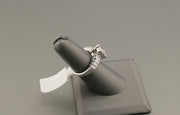 14K White Gold Rectangular Diamond Ring, alternate view 7