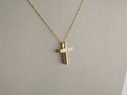 14K Gold Diamonds Cross Pendant, alternate view 2