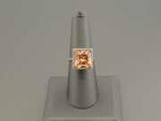 14K Gold CZ Champagne Stone Ring, alternate view 4