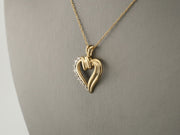 14K Gold Lab Diamonds Heart Pendant, alternate view 6