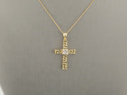 14K Gold Diamond Cross Pendant, alternate view 2