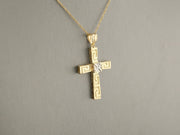 14K Gold Diamond Cross Pendant, alternate view 6