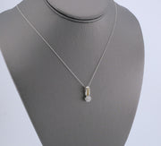 14K White Gold Diamond Pendant Necklace